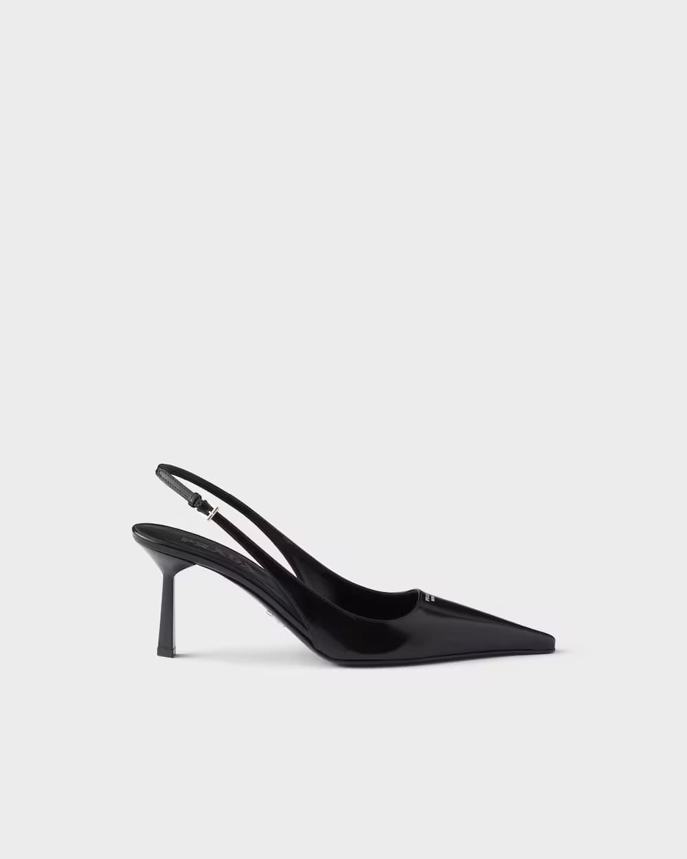 Brushed leather slingback pumps