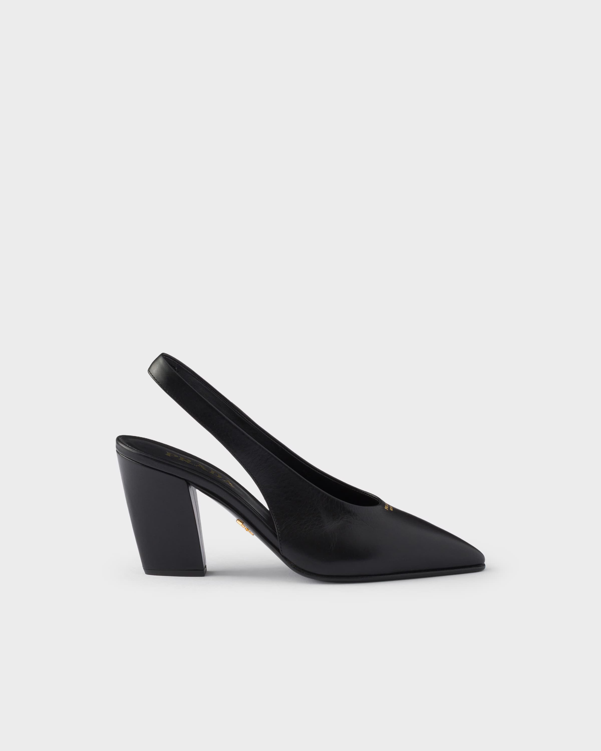 Leather slingback pumps